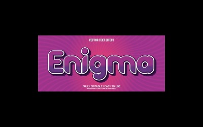 Enigma helt redigerbar vektor 3D-texteffekt
