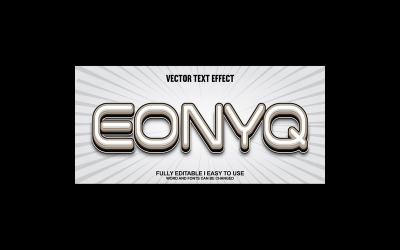 Eonyq helt redigerbar vektor 3D-texteffekt
