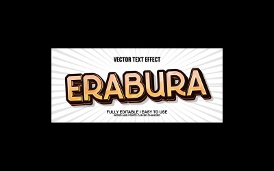 Erabura helt redigerbar vektor 3D-texteffekt