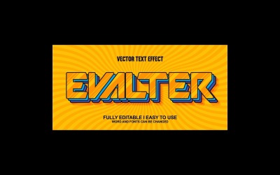 Evalter helt redigerbar vektor 3D-texteffekt