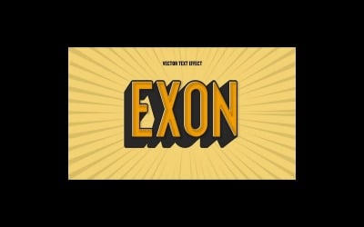 Exon Fully Editable Vector 3D Text Effect