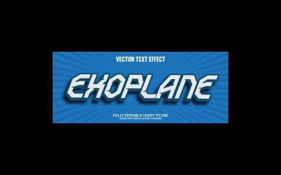 Exoplane Fully Editable Vector 3D Text Effect