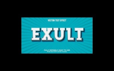 Exult Fully Editable Vector 3D Text Effect