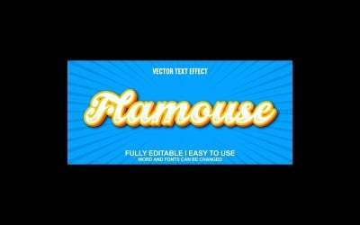 Flamouse helt redigerbar vektor 3D-texteffekt