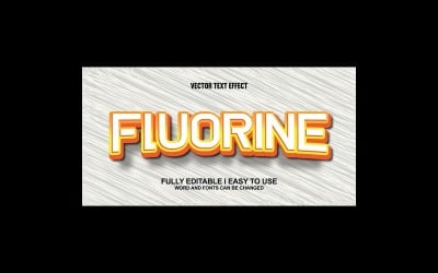 Fluorine Fully Editable Vector 3D Text Effect