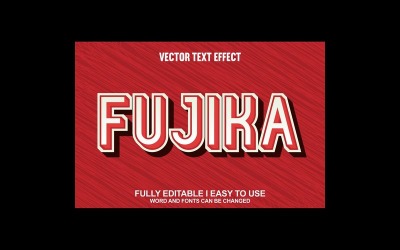 Fujika helt redigerbar vektor 3D-texteffekt