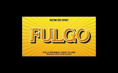 Fulgo Fully Editable Vector 3D Text Effect