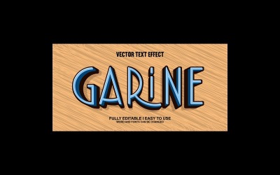 Garine helt redigerbar vektor 3D texteffekt