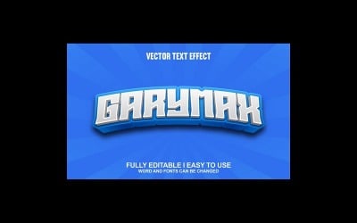 Garymax Fully Editable Vector 3D Text Effect