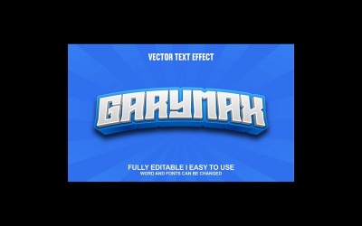 Garymax helt redigerbar vektor 3D-texteffekt