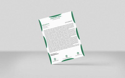 Kreatives Briefkopf-Vorlagendesign (Grün 1 Farbe)