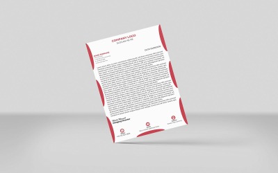 Modello di identità aziendale intestata in stile minimale (marrone 1 colore)