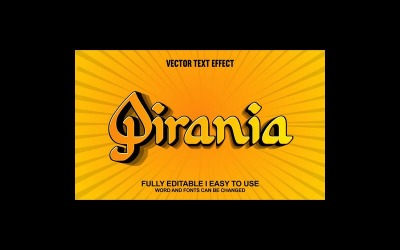 Qirania helt redigerbar vektor 3D-texteffekt