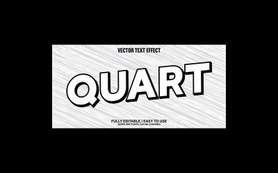 Quart helt redigerbar vektor 3D-texteffekt