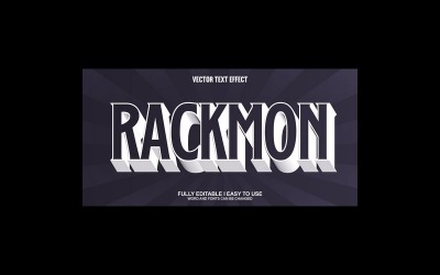 Rackmon helt redigerbar vektor 3D-texteffekt