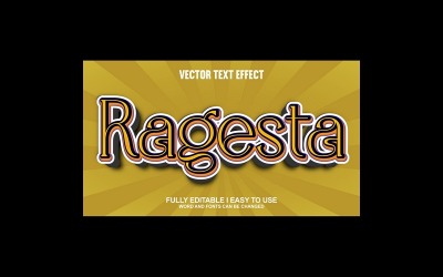 Ragesta helt redigerbar vektor 3D-texteffekt