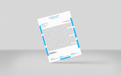 Creatieve briefpapierkleuren Bedrijfsbriefpapier Identiteitsontwerp Minimalistische stijl (1 kleur cyaan)
