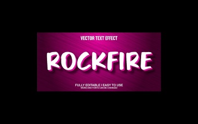 Effetto testo vettoriale 3D completamente modificabile Rockfire