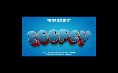 Effetto testo vettoriale 3D completamente modificabile Roopey