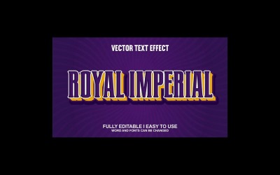Effetto testo vettoriale 3D completamente modificabile RoyalImperial