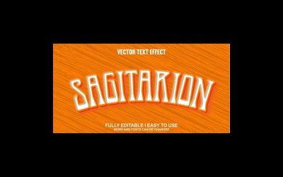 Effetto testo vettoriale 3D completamente modificabile Sagitarion