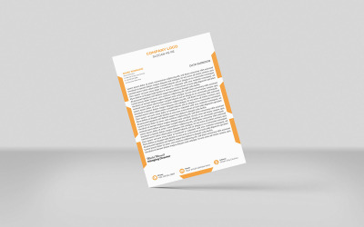 Kreativer Briefkopf im minimalistischen Design (orange Farbe)