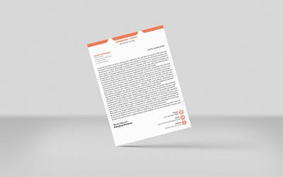 Minimal Style Template Design ( color ORANGE )