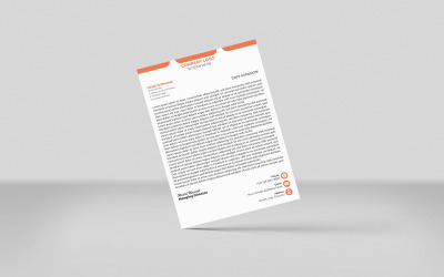 Minimalistisch stijl sjabloonontwerp (kleur ORANJE)
