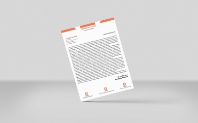 Modello di carta intestata aziendale creativa (colore ARANCIONE)