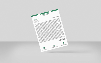 Modello di carta intestata creativa Design stile minimale (colore VERDE)
