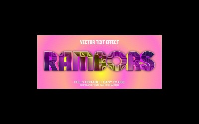 Rambors volledig bewerkbaar vector 3D-texteffect