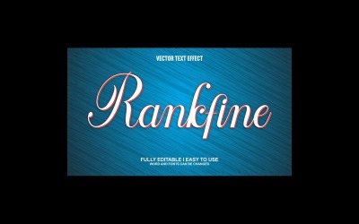 Rankfine volledig bewerkbaar vector 3D-texteffect