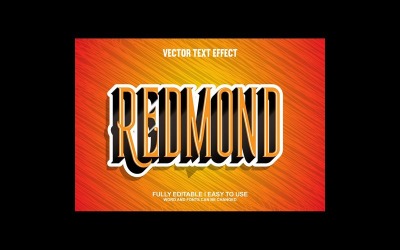 Redmond helt redigerbar vektor 3D texteffekt