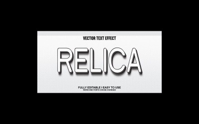 Relica volledig bewerkbaar vector 3D-texteffect