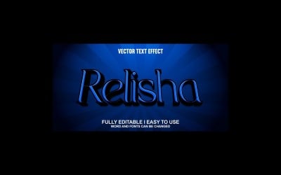 Relisha helt redigerbar vektor 3D-texteffekt