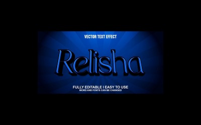 Relisha volledig bewerkbaar vector 3D-texteffect