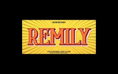 Remily helt redigerbar vektor 3D-texteffekt