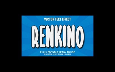 Renkino Fully Editable Vector 3D Text Effect