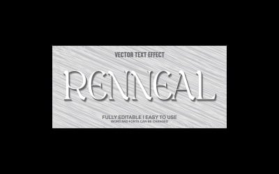 Renneal Fully Editable Vector 3D Text Effect