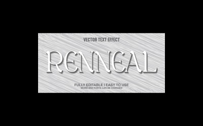 Renneal helt redigerbar vektor 3D-texteffekt