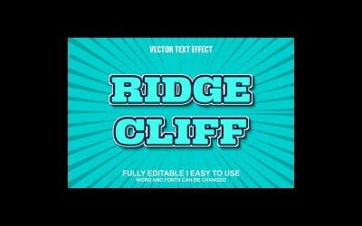 Ridge Cliff Fully Editable Vector 3D Text Effect