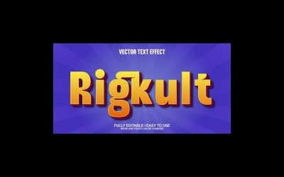 Rigkult helt redigerbar vektor 3D-texteffekt