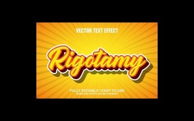 Rigotamy Fully Editable Vector 3D Text Effect