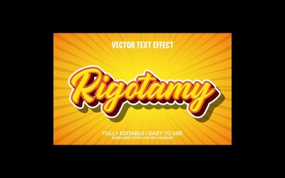 Rigotamy helt redigerbar vektor 3D-texteffekt