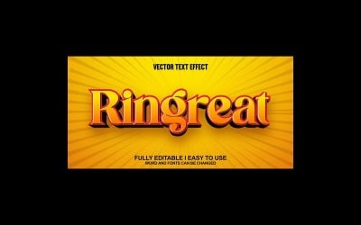 Ringreat Fully Editable Vector 3D Text Effect