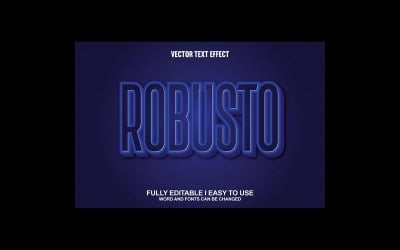 Robusto Fully Editable Vector 3D Text Effect