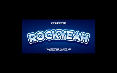 Rockyeah Tamamen Düzenlenebilir Vektör 3D Metin Efekti