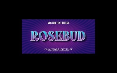 Rosebud Fully Editable Vector 3D Text Effect