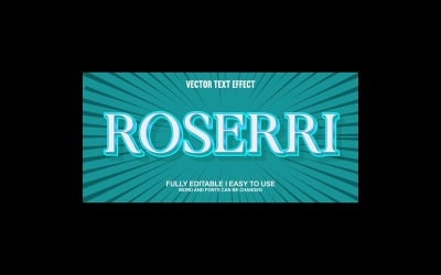 Roserri Fully Editable Vector 3D Text Effect