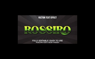 Rossiro Effetto testo vettoriale 3D completamente modificabile